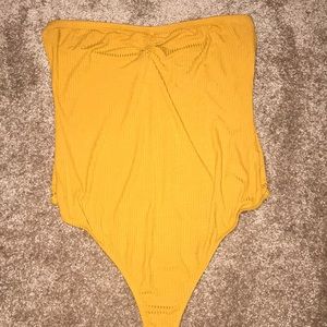 Mustard Yellow Forever 21 Bodysuit